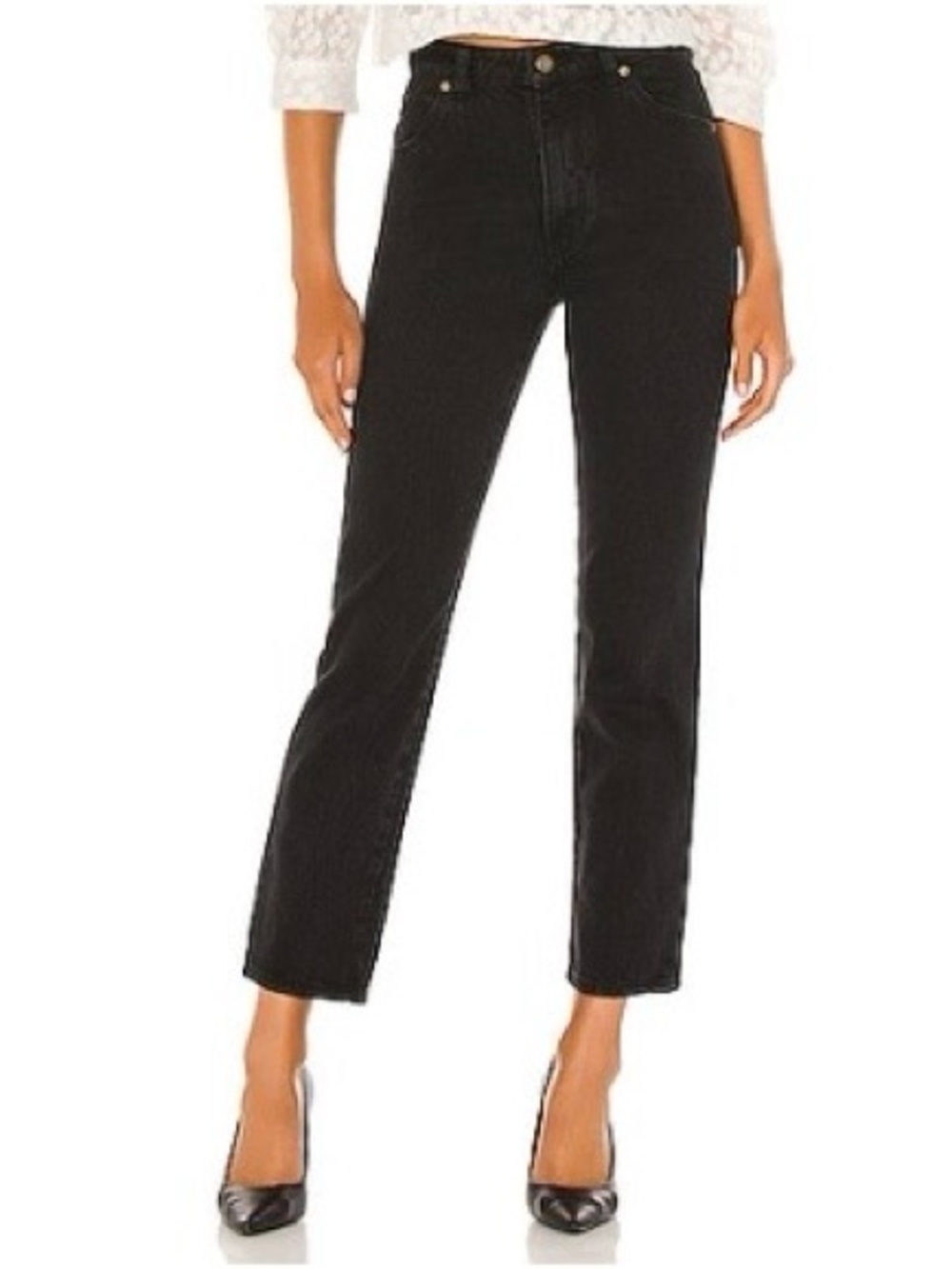 Rolla’s: Original Straight Leg Jean in Ash Black